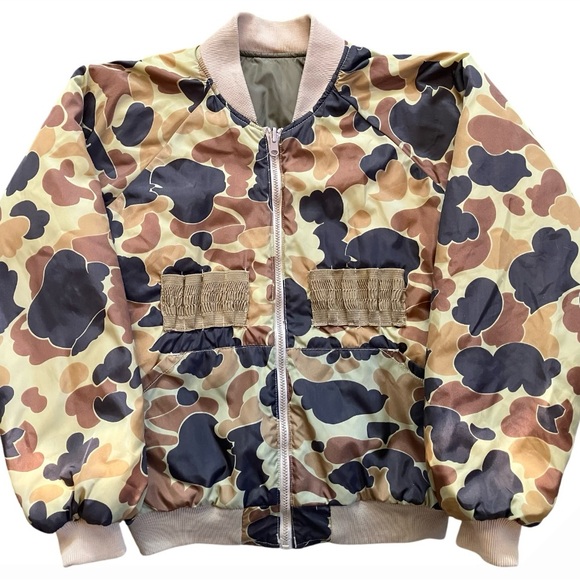 Columbia Other - VTG Columbia Men M Duck Camo Reversible Hunting Bomber Jacket Insulated 80s USA